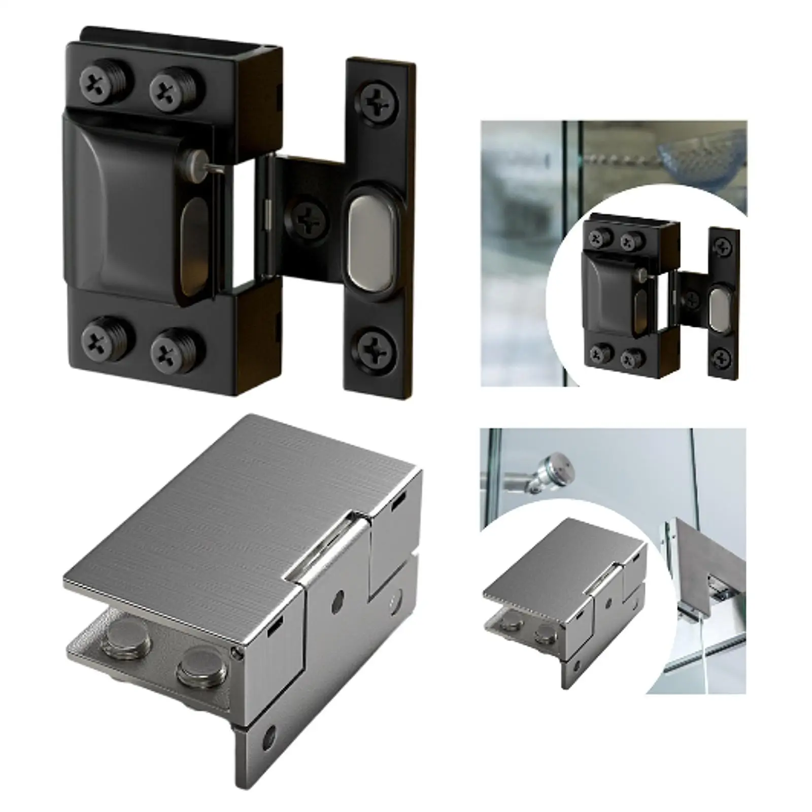 フレームレスピボットガラスドア油圧ヒンジ交換用シャワードア多目的静かなソフトクローズ簡単な組み立てハードウェア