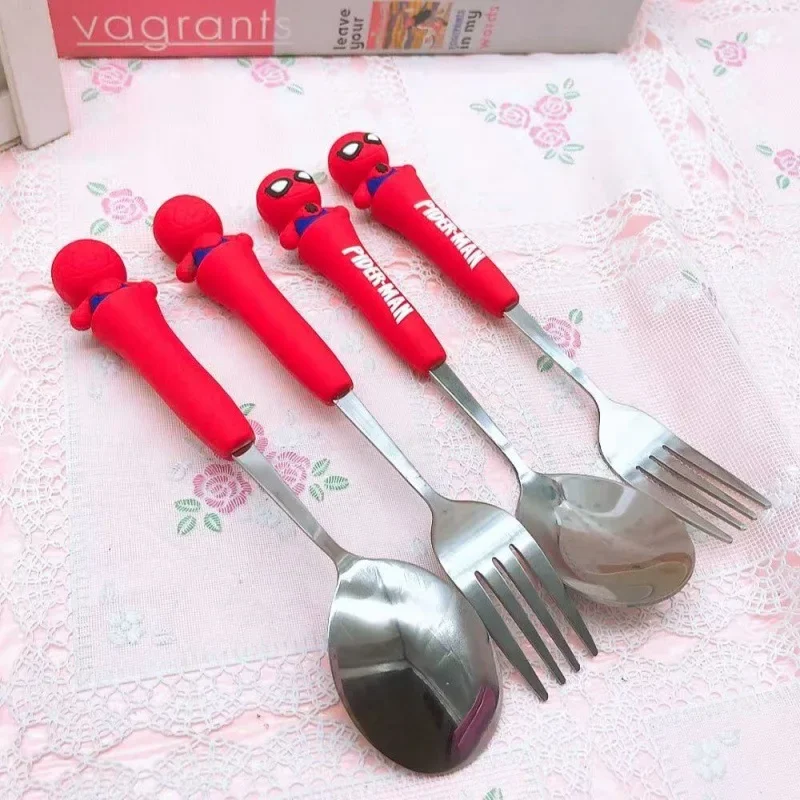 Spider-Man 3D Handle Portable Kids Stainless Steel Spoon & Fork Cutlery Set, Children Holiday Gifts view 5