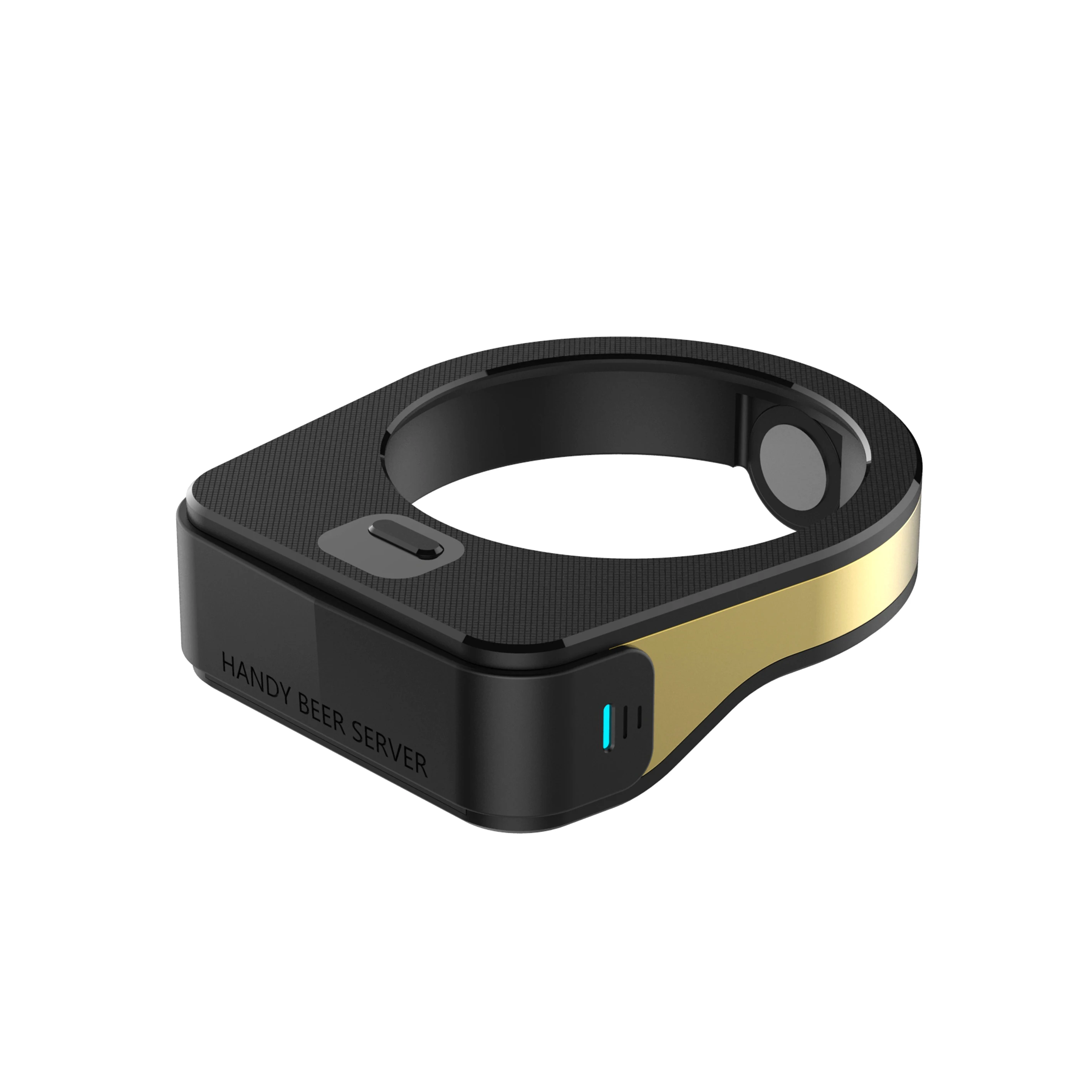 صانع رغوة البيرة بالموجات فوق الصوتية - تصميم حلقة محمولة بإضاءة LED تشغيل بلمسة واحدة للفقاعات الكريمية، هدية مثالية لمحبي البيرة #1