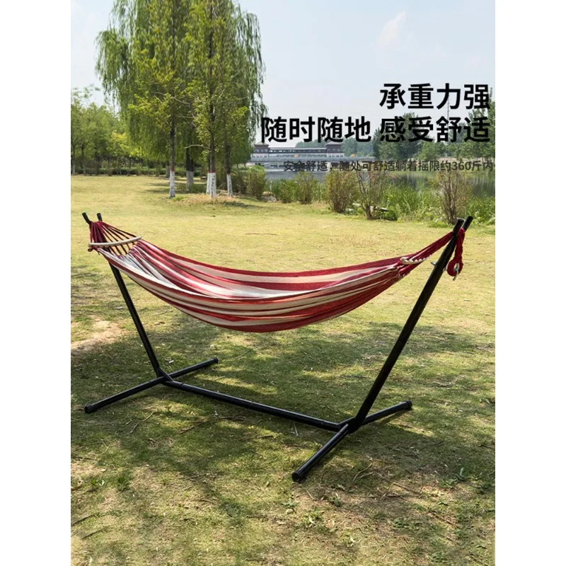 

Support Hammock Outdoor Steel Frame Stable Rollover Prevention Cross-border Outdoor Hammock Installation Is Simple Кемпінг Swing