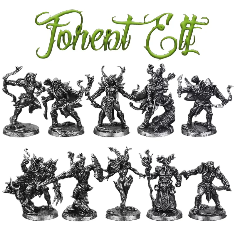 Miniatura de Metal Fantasia 24mm Escala Não Pintada Guerreiro Elfo Negro para Projeto de Pintura de Hobbystas de RPG de Mesa e Wargaming