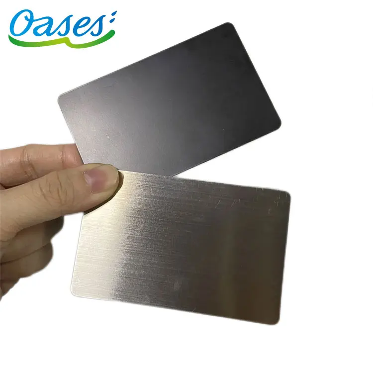 Customized query MOQ 100pcs Colorful Hybrid Blank Metal NFC Cards Use As Digital Business Card