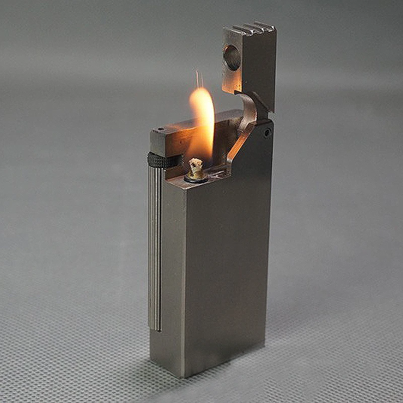 Handmade Pure Titanium Alloy EDC Lighter Kerosene Antique Pipe Lift Arm Lighter Vintage Gift