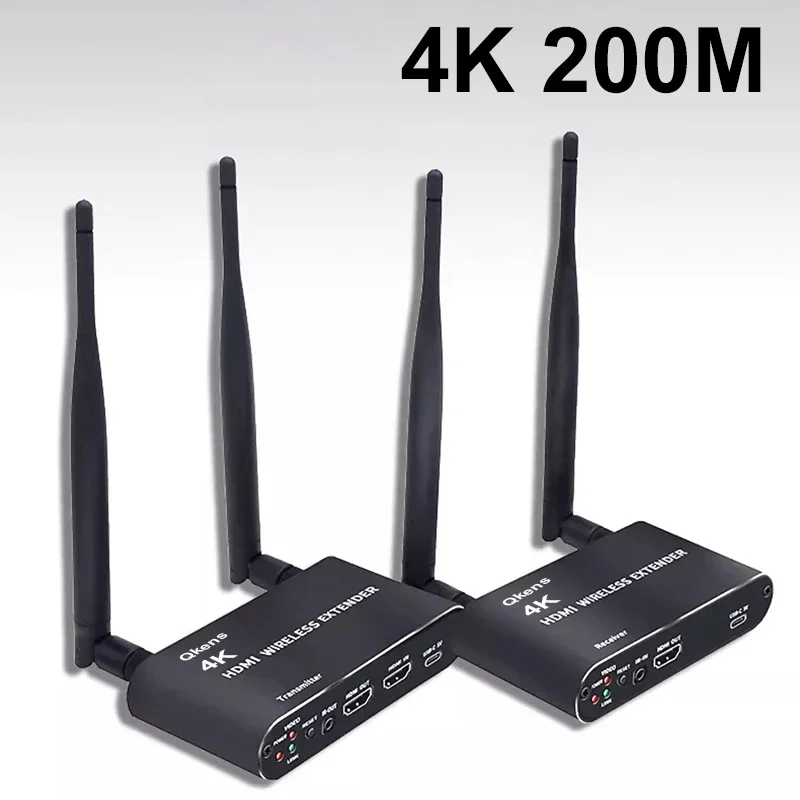 5G 4K 200m Bezprzewodowy nadajnik wideo HDMI Przedłużacz odbiornika Adapter wyświetlacza Udostępnij do kamery Laptop PC do telewizora Monitor Projektor
