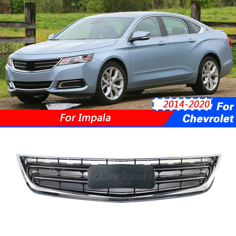 

Car Front Bumper Grill Upper Racing Grille For Chevrolet Impala 2014-2020 Ventilation Net High Quality Car Styling Accessories