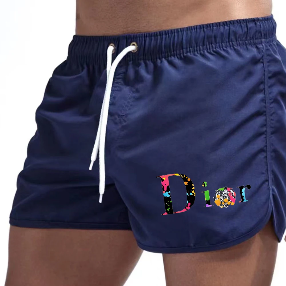 

Мужские быстросохнущие летние спортивные шорты для отдыха, пляжные шорты для спортсменов, роскошная Пляжная мода, повседневный пляж для бега, новый стиль, 2024