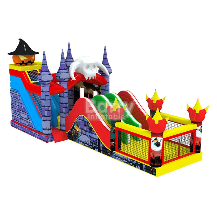 

Halloween Inflatable Haunted House Inflatable Combo Slide for Halloween Decoration