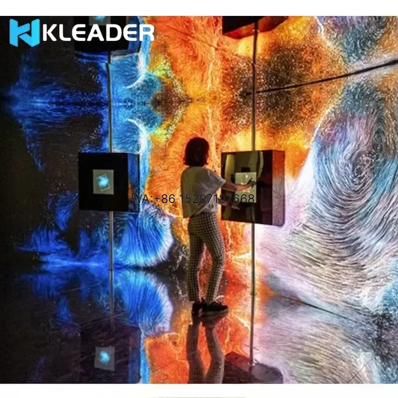Wmwmnu Interactive Art Installations with Projection and Light Art Wall for 3D Digital Interactive AI Art Museum Exhibit