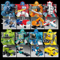 Kai Zhi 8099 cool double shape deformation mecha assembled small particles children's educational toy boys