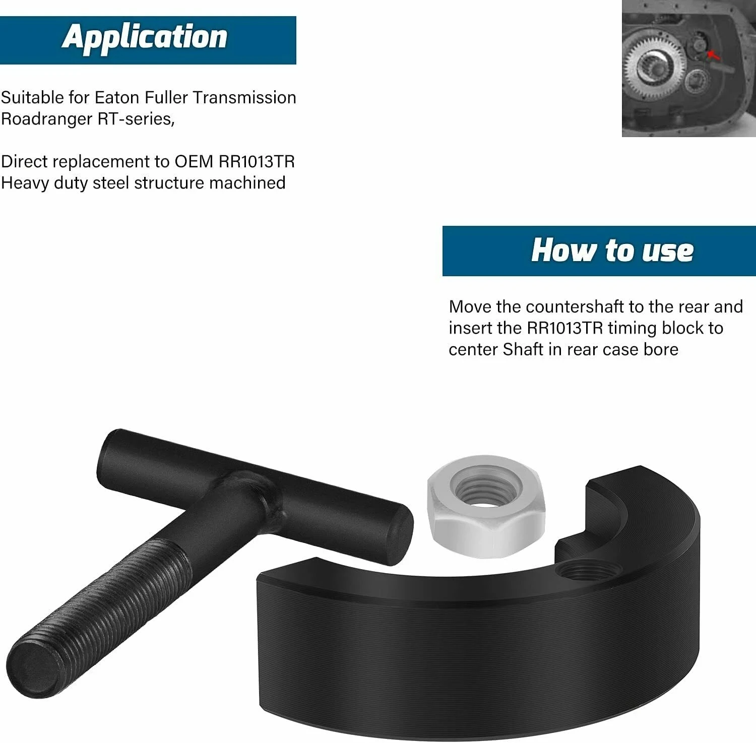 TM RR1014TR Transmissions Countershaft Front Bearings Puller Removal Tool Perfectly Fit for Eaton Fuller FR-Series Transmissions