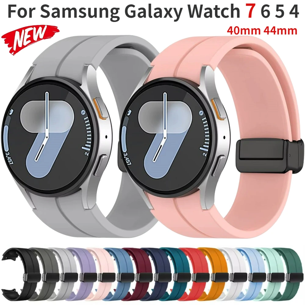 

No Gaps Silicone Strap for Samsung Galaxy Watch 7 44mm 40mm 6 5 4 Classic 5 Pro 45mm Bracelet for Watch 6 Classic 47mm 43mm Band