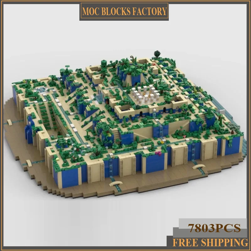 

Moc строительные кирпичи, известная модель, подвесные сады Вавилона, технология, модульные блоки, подарки, игрушки для детей, наборы «сделай сам», сборка