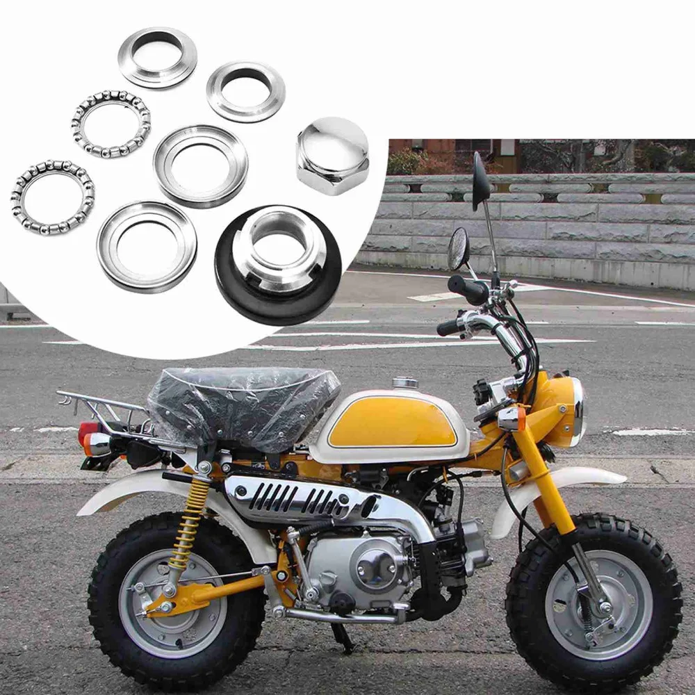 8Pcs/Set Taper Design Taper Bearing Kit Rod Mount Stem Type Steering Rod Bearing Kit Set for Honda CRF/XR50 CT70 /90 Z50/R/J