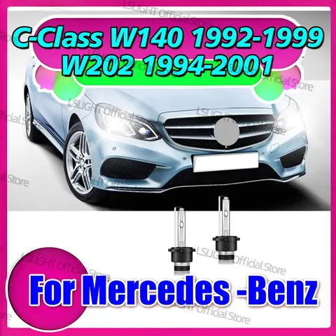 2PCS HID Xenon Headlight Bulbs D2 D2S 6000K 8000K 10000K Lamp 35W 12V DC For Mercedes-Benz C-Class W140 1992-1999 W202 1994-2001