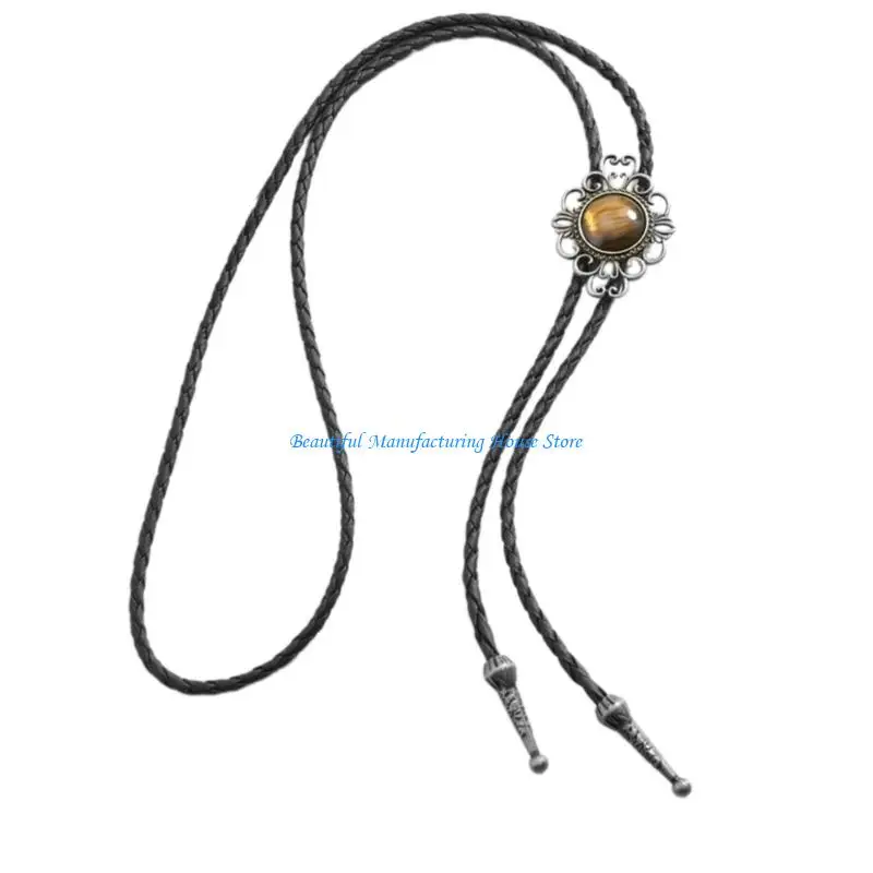 E56A منفعل جنوب غرب بولو التعادل قلادة قلادة سبيكة بو الجلود سلسلة مجوهرات لعشاق الموضة