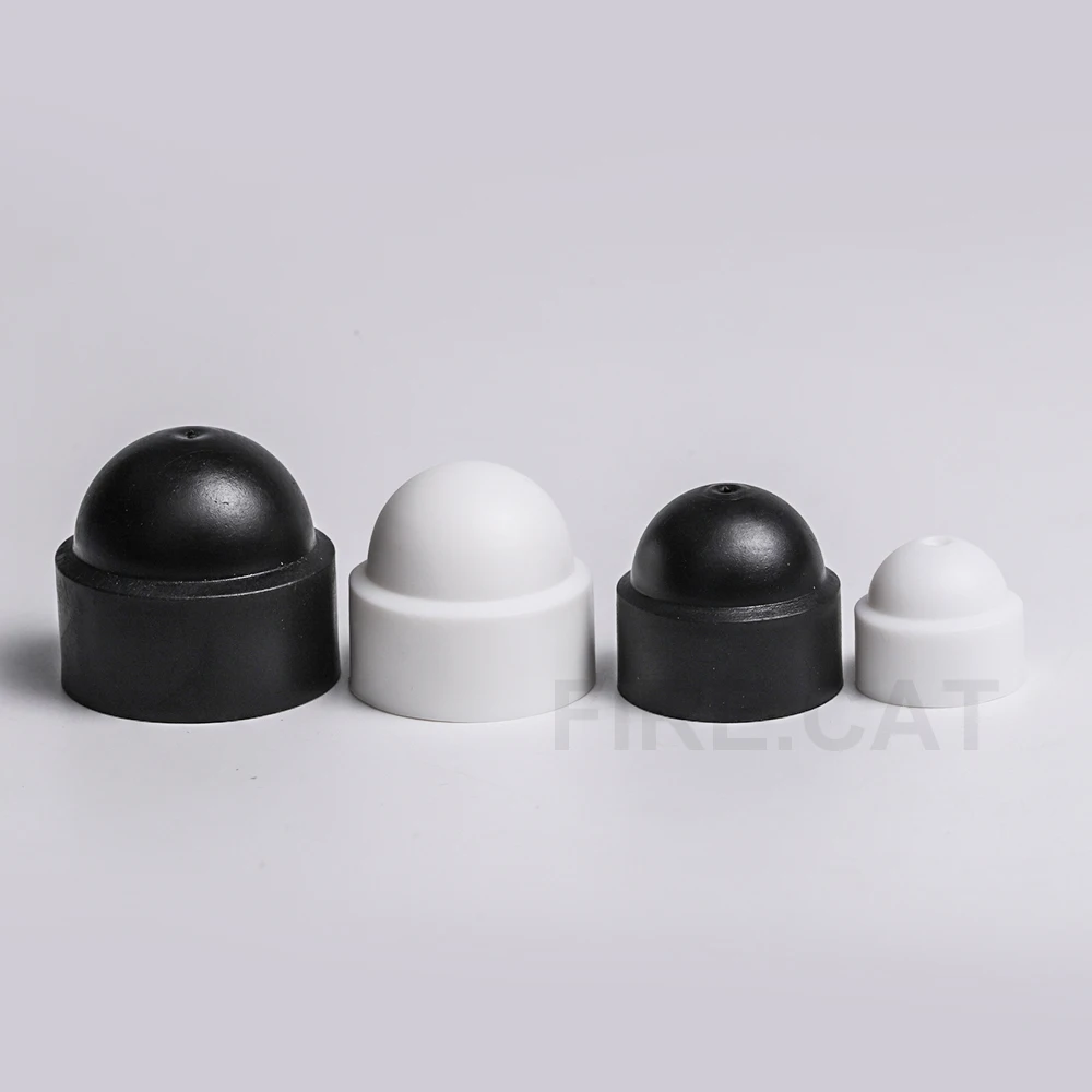 Nylon Hex Head Bolt Covers Dome Plastic Bolt Caps M4 M5 M6 M8 M10 M12 M14 M16 M18 M20 M22 M24 White Black Screw Cover Protection