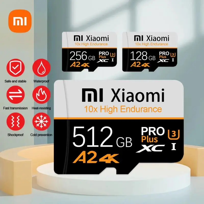 Xiaomi-tarjeta Micro SD de alta velocidad para teléfono inteligente, tarjeta Flash TF de 2TB, 1TB, 256GB, 512GB, 64GB, 128GB, cámara de vigilancia