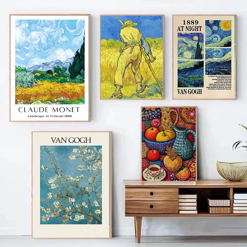 Great Painter Vincent Van Gogh Poster Kraft Paper Famous Oil Painting Posters DIY Vintage Home Room Bar Cafe Art Wall Decor Gift