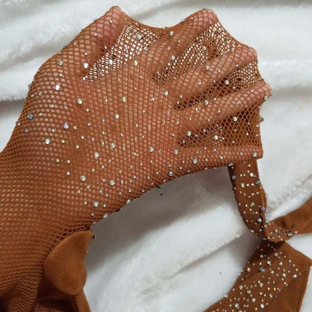 Image 3: Bébé mode enfants Nylon paillettes filles bas résille collants strass maille collants
