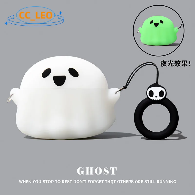 For OPPO Enco X3 Case Cute Ghost Silicone Soft Case Cartoon Robot OPPO Enco X3 Shockproof Shell Protective Sleeve Cover