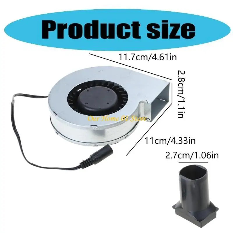 M4YC 11028 BBQ FAN 5000RPM AIR BLOWER 12V BARBECUE FAN BLOWER อากาศกลางแจ้งแคมป์ปิ้งปิคนิคเตาย่างเครื่องมือทำอาหาร