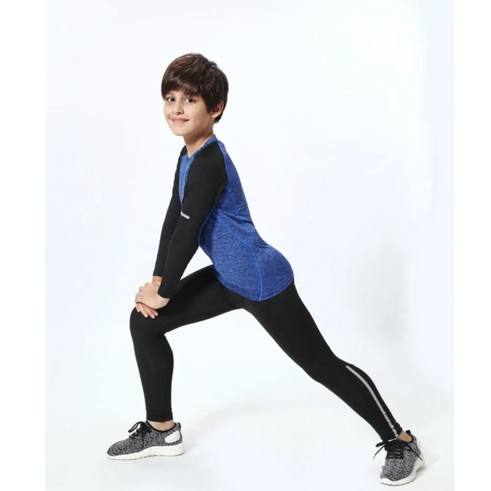 

Kids Football Sets Children Boy Students Men Fitness Basketball Running Exercise Training Sports Soccer Top Shirt + Legging Pant