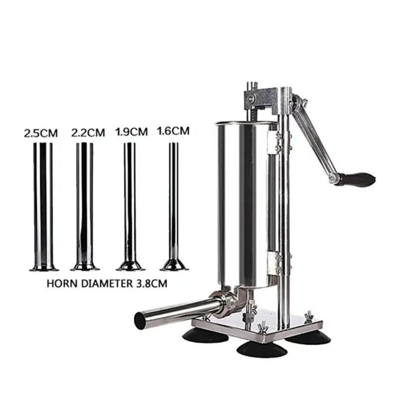 5L Stainless Steel Manual Sausage Filler Hand Operated Sausage Filling Stuffer Machine
