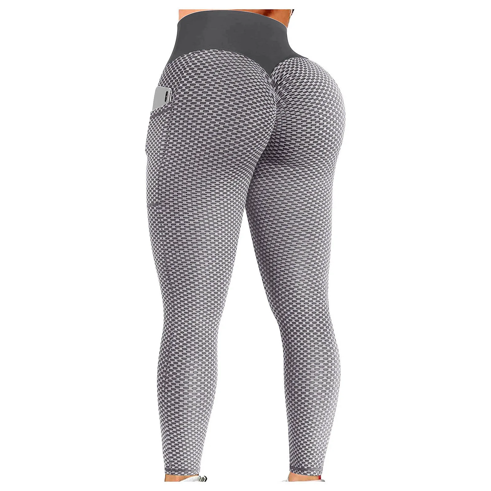 Celana Yoga atletik wanita, celana ketat warna Solid, celana Yoga pinggang tinggi, celana Fitness lari, celana latihan angkat gelembung, celana wanita Legging atletik