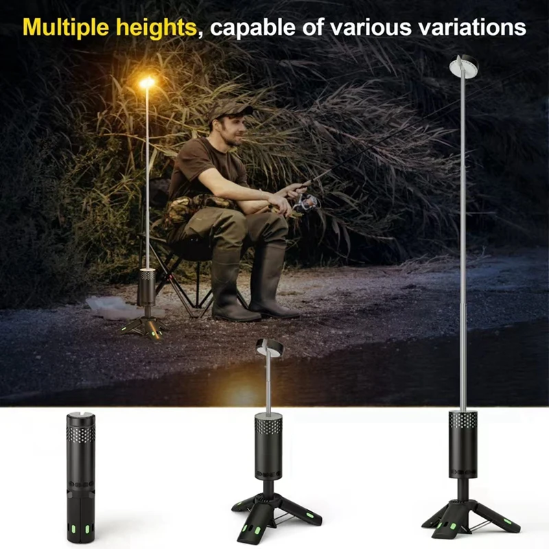 Outdoor telescopische campinglamp 10000mAh draagbare LED-werklamp magneet statiefbasis tent telescopische campinglantaarn