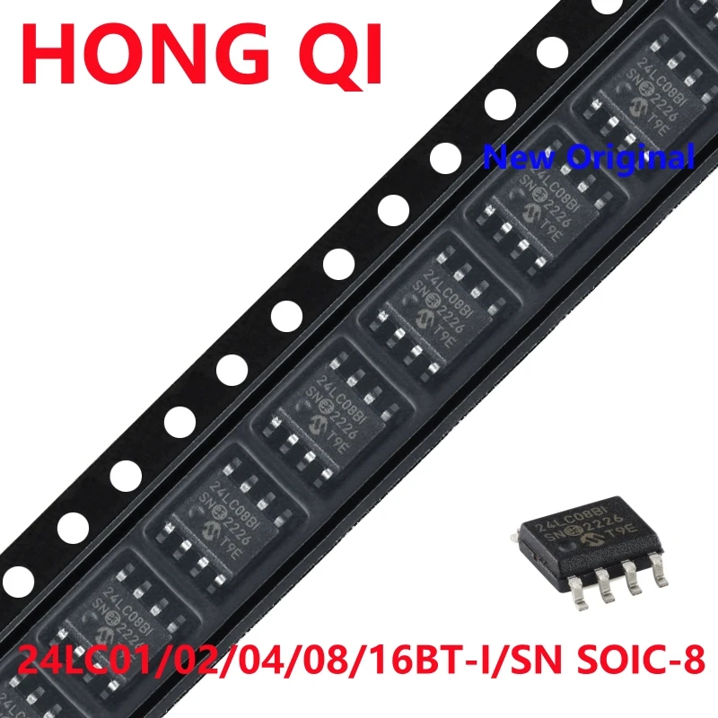 10PCS New Original 24LC16BT-I/SN 24LC01 24LC02 24LC04 24LC08 24LC16 24LC32AT-I/SN 24LC128T-I/SN SOP8
