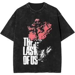 The Last Of Us T Shirts Hip Hop Washed Short Sleeve Harajuku T-Shirts Vintage Men Women Streetwear Printed Tops Tees