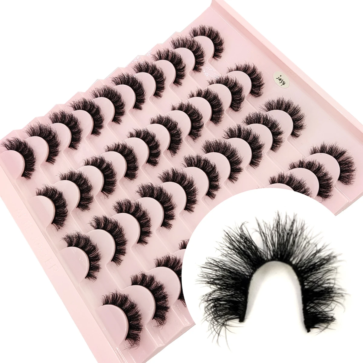 جديد 20 زوجًا من الرموش الصناعية السميكة الطبيعية مكياج طويل 6d رموش بالمنك رمش تمديد رموش بالمنك للجمال