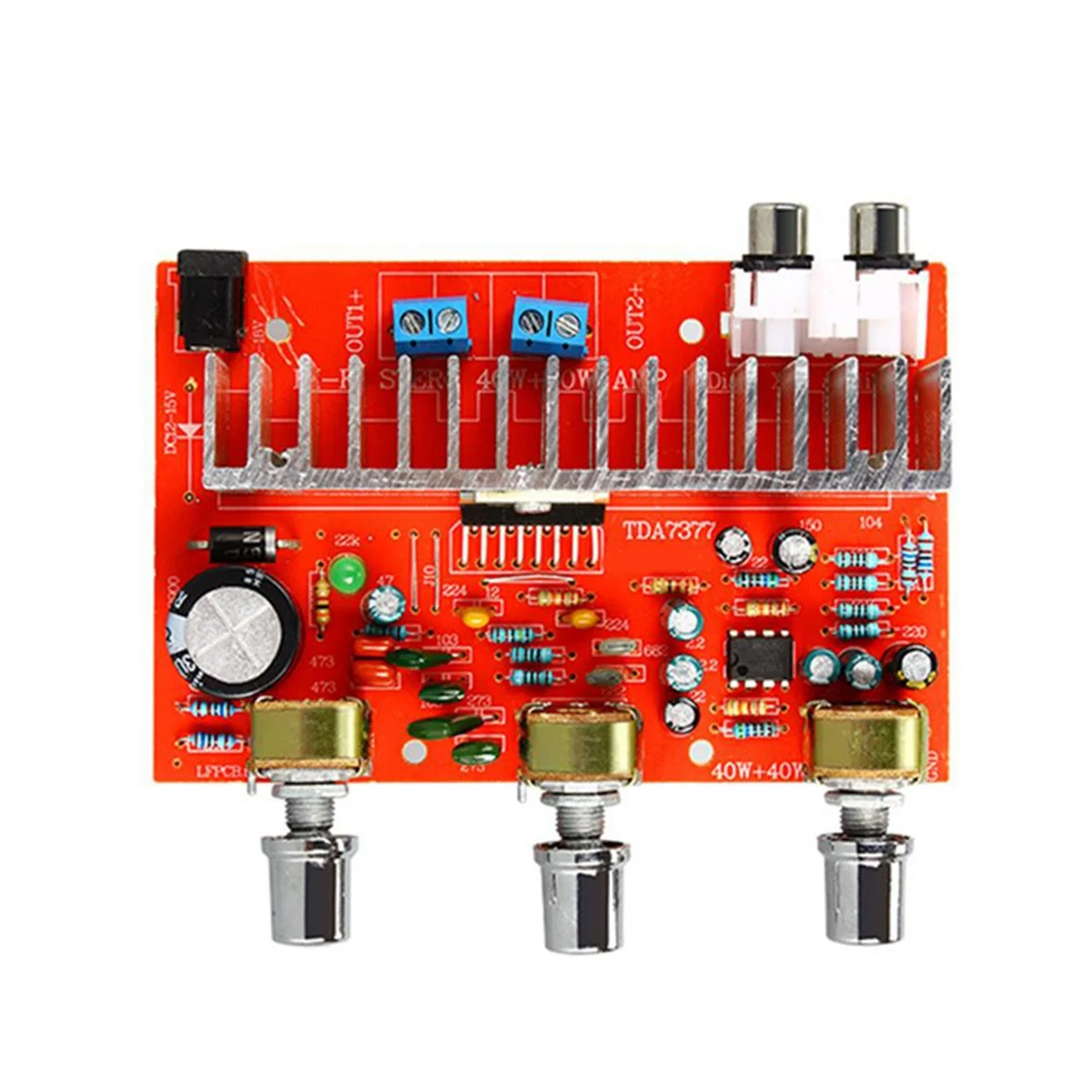 

Плата цифрового усилителя звука TDA7377, 40 Вт + 40 Вт, стерео, 2,0 каналов, усилитель мощности для автомобиля, «сделай сам», динамик, искусственная мощность 12 В