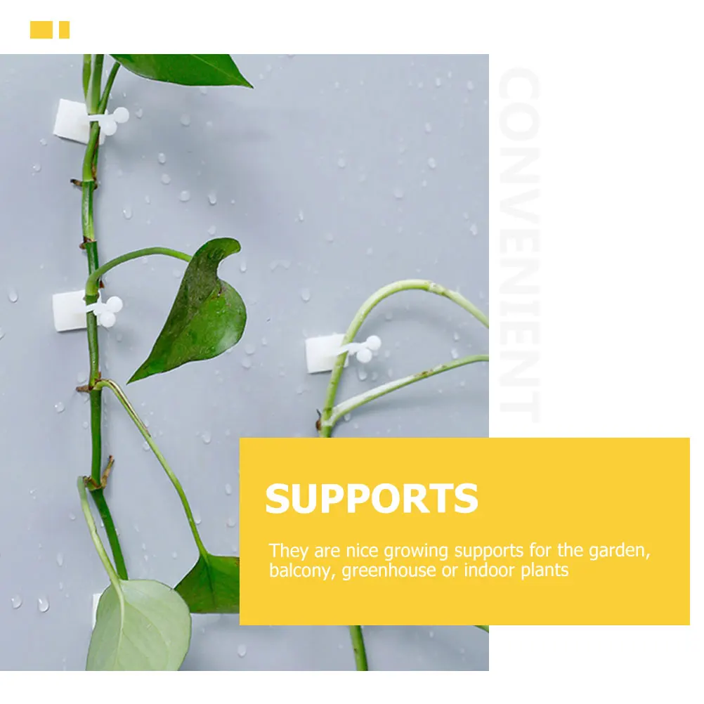 

100Pcs High-Viscosity Adhesive Plant Clips for Climbing Plants Wall Fixtures Durable Vine Support No Damage to Plants