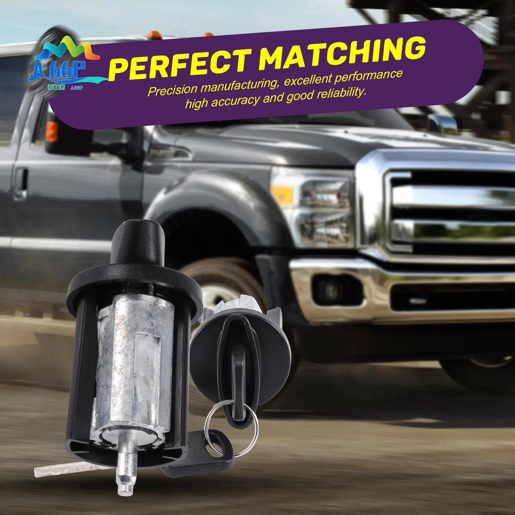 

A66P-Bezel Ignition Lock Cylinder With Keys For Ford Mercury Lincoln Pickup Truck 1L3Z 1L3Z