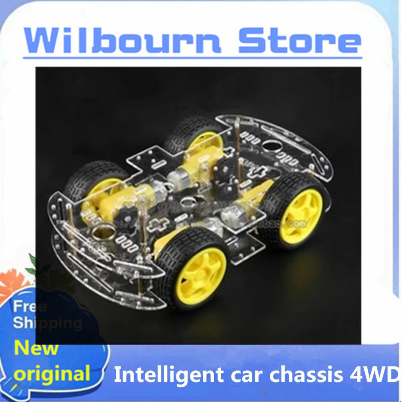 1pcs/lot Intelligent car chassis 4WD Diy electronic kit Car tracking/obstacle avoidance car chassis