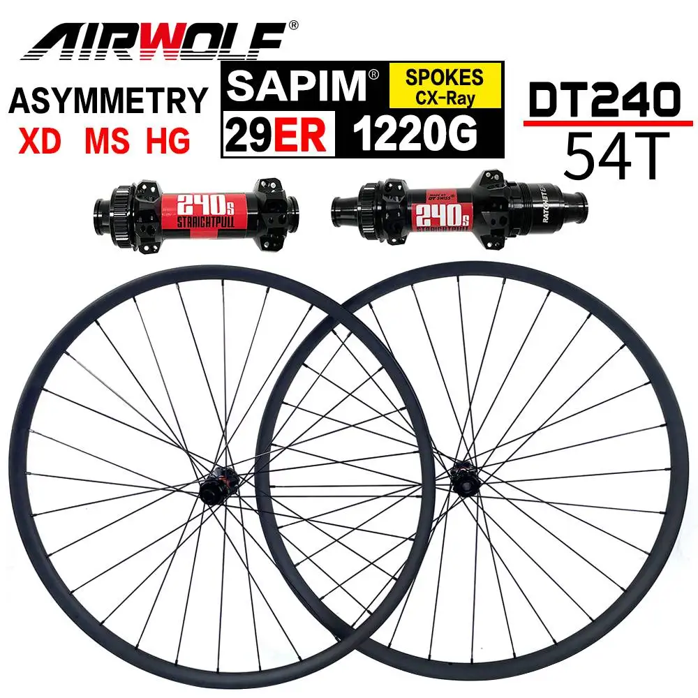 Airwolf Super Light Carbon MTB Wheelset 29 Tubeless Boost 29-calowe koła do rowerów górskich DT240 koło HG/XD/MS