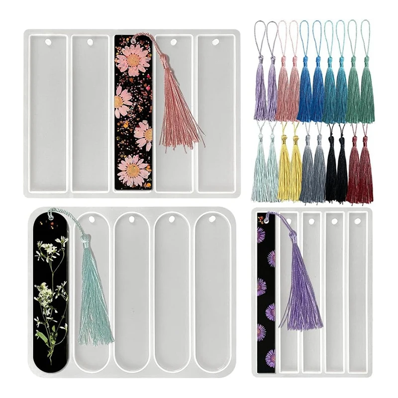 

Набор из 3 блестящих силиконовых листов для книг, силикагель с кисточкой, форма для маленьких, средних и прямоугольных закладок