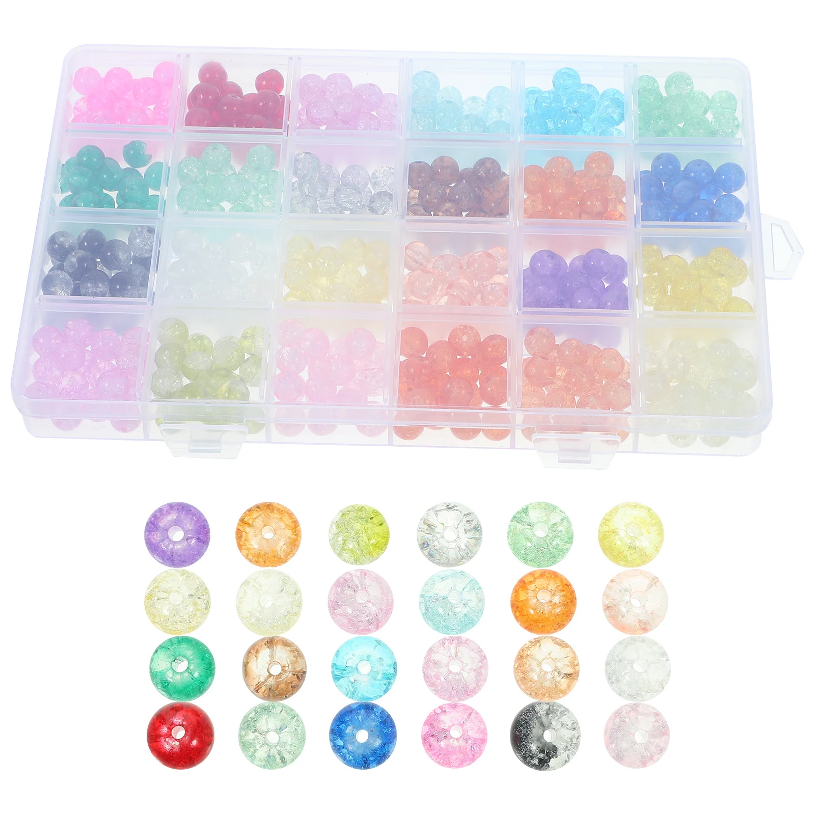 DIY Glass Beads Loose Beads Bracelet Necklace Making Jewelry Crafting Accessories Smooth Comfortable Durable Unique Gift