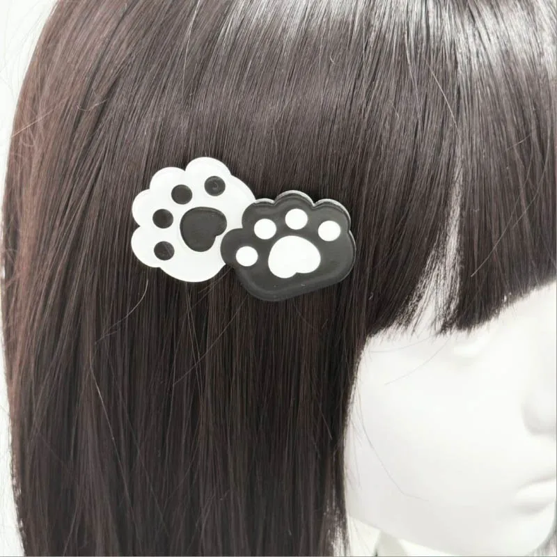 Anime Hiiro Cosplay chapeaux Kawaii patte de chat tête de chat pince acrylique pinces à cheveux épingle à cheveux bijoux filles cheveux accessoires cadeau accessoire