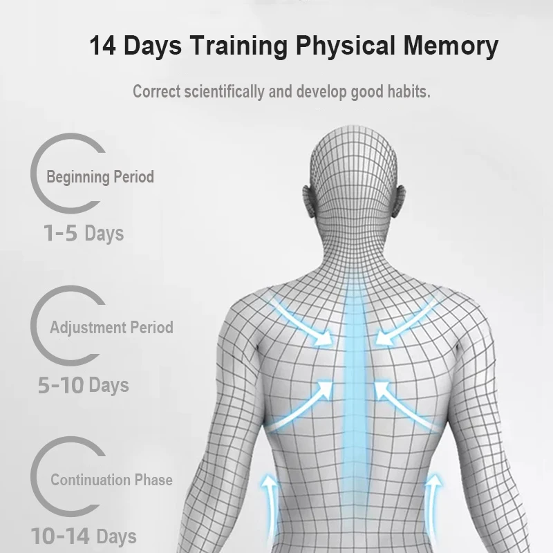 Tenwin Adjustable Smart  Posture Corrector Back Intelligent Brace Support Belt Shoulder Correction Spine Back Training