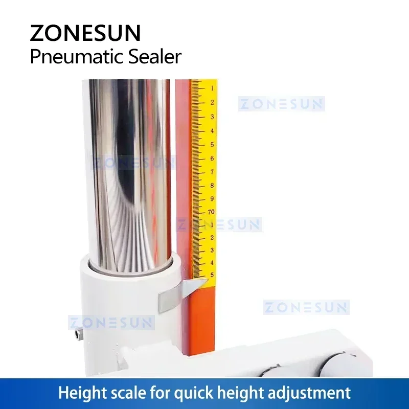 

ZONESUN ZS-QLF700A 700 мм Пневматический настольный термозапайщик для средних и больших пластиковых пакетов