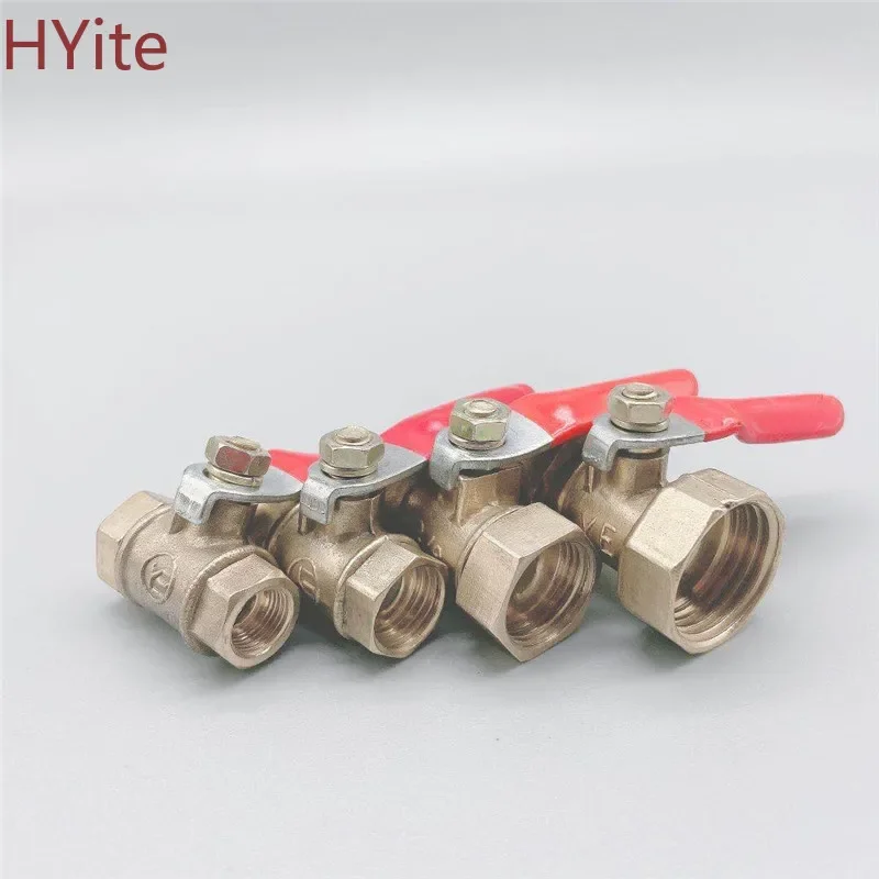 Brass ball valve 1/4\'\' 3/8\'\' 1/2\'\' Female Thread Ball Valve Brass Connector Joint Copper Pipe Fitting Coupler Adapter