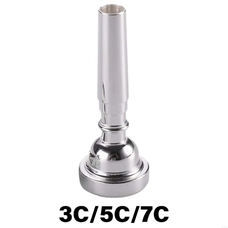 Professional Brass Trumpet Mouthpiece Replacement Silver Plated Trumpet Mouthpiece Musical Instruments Part Enduring