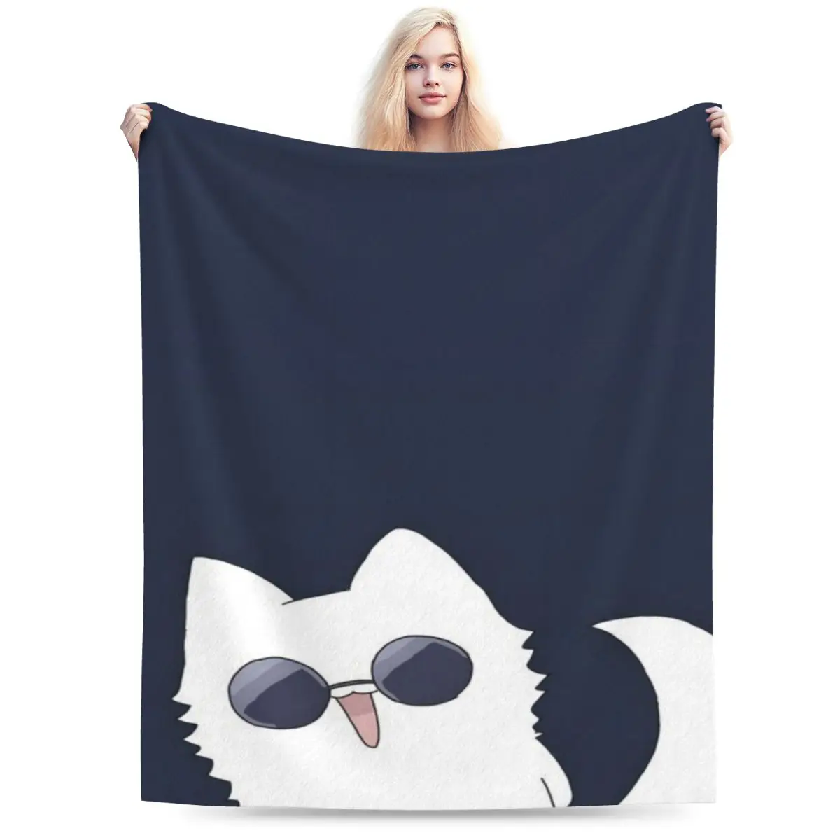 Gojo Cat Jjk An Ultra-Soft Micro Fleece Blanket