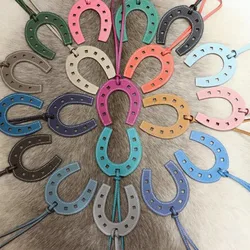 Fashion PU Leather Horseshoe Style Keychain Women Handbag Pendant Accessories Friend Gift