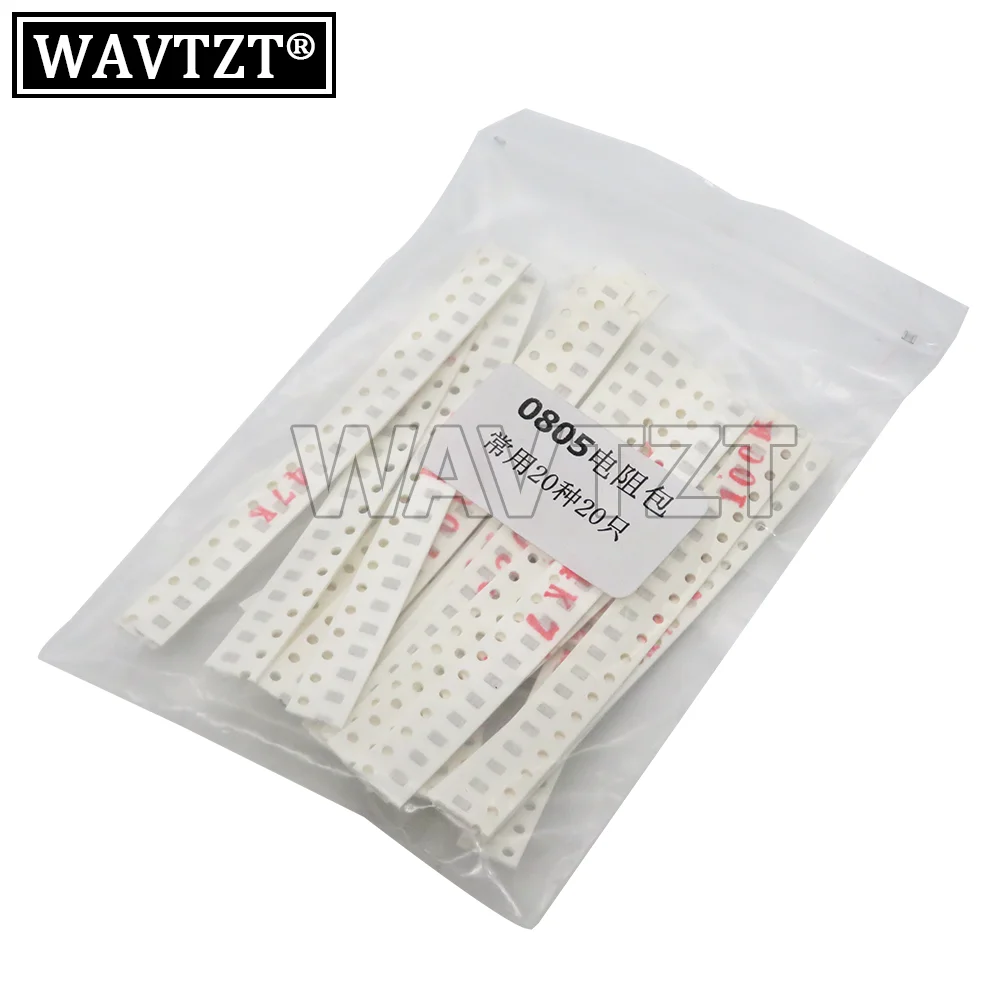 0805 5% SMD Resistor Kit 1/8W 20Value*20PCS =400PCS (10 Ohm~1M Ohm) Component Diy Samples Kit New And Original