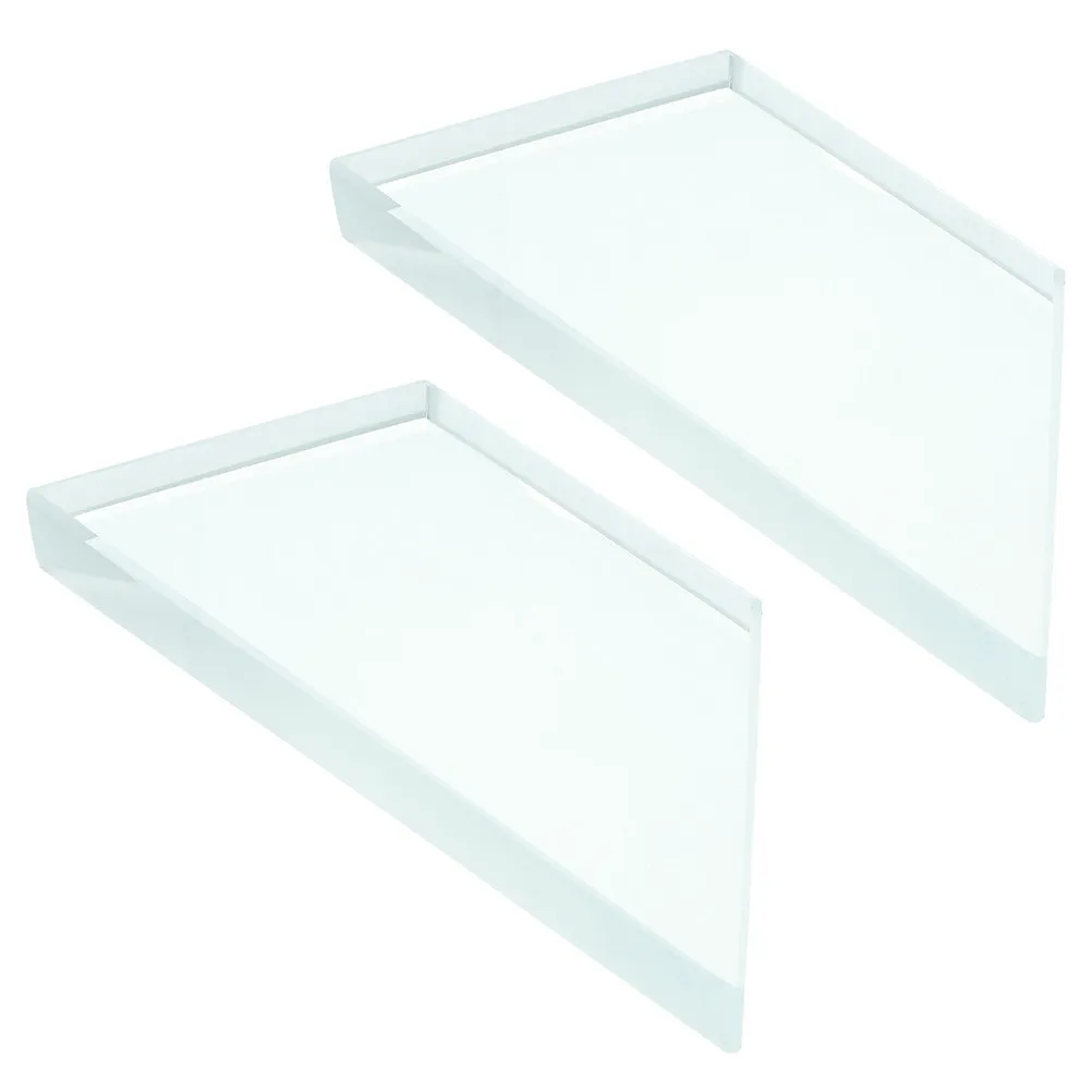 2Pcs Sturdy Optical Glass Bricks Trapezoidal Shape for Physical Experiment Refraction Teaching Lens Physics Classroom Lab