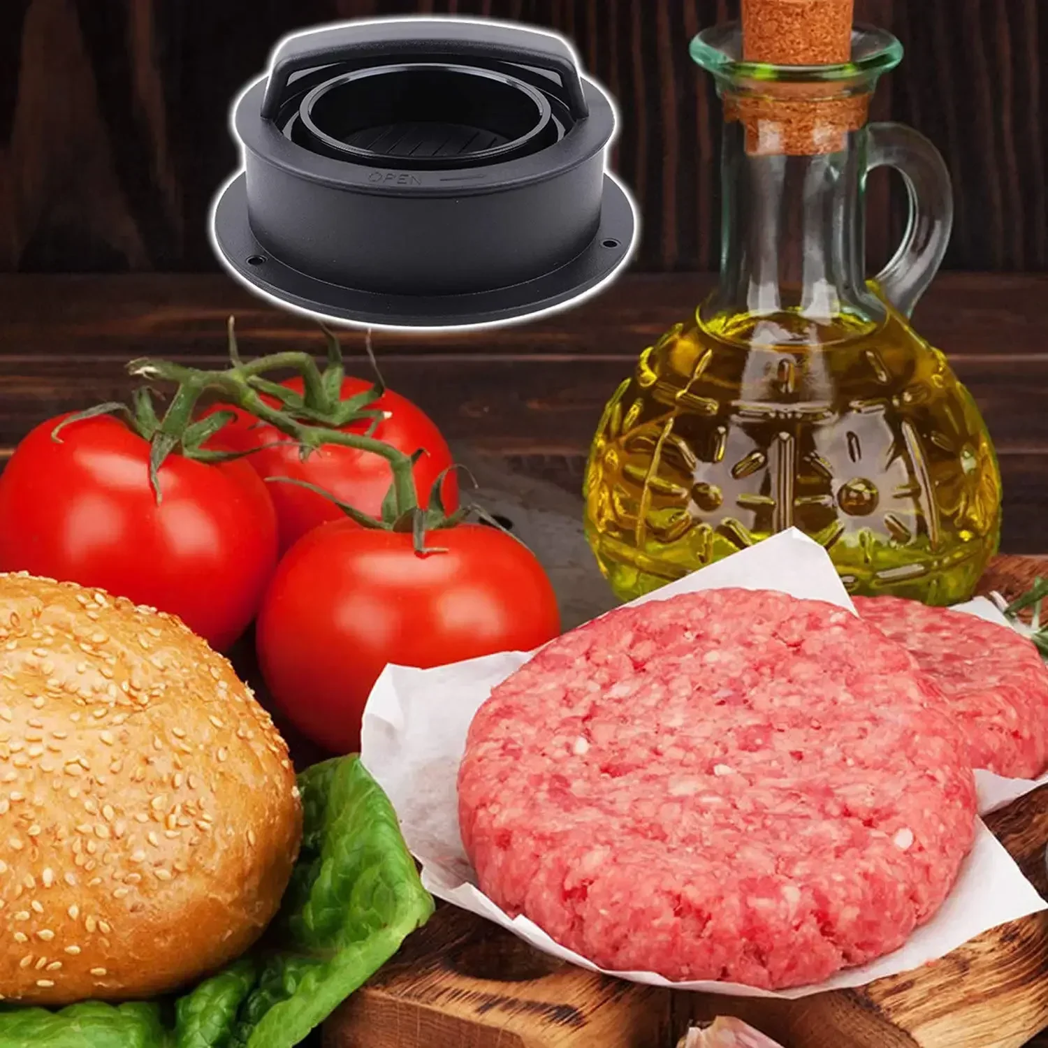 Hamburger Burger Press Round Beef Grill Food-Grade ABS Hamburger Helper Meat Press Cutlets Patty Maker Mold Kitchen Gadgets