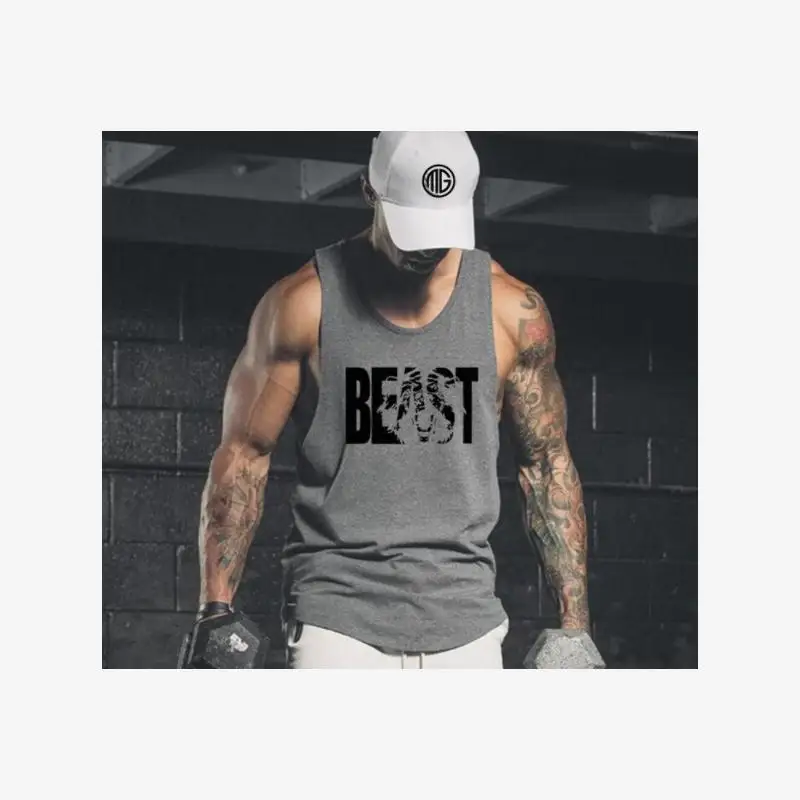 

Men's Gym Vest Summer T-irt Svel round Ne Cotton Fabric No Iron Treaent Stand Fit Youth ular Sle Sport Scene